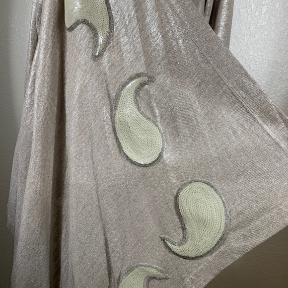 Johnny Was Biya Knit Linen Paisley Duster Sz L NWT - Picture 4 of 8